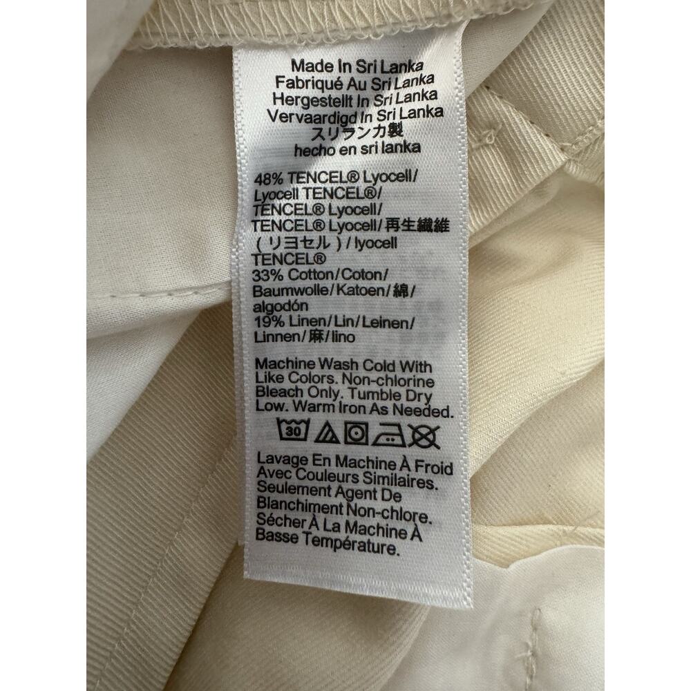 NWT Madewell The Barrel Leg Trouser Pants In Drapey Twill Size 14 Vintage Ivory - Picture 9 of 9